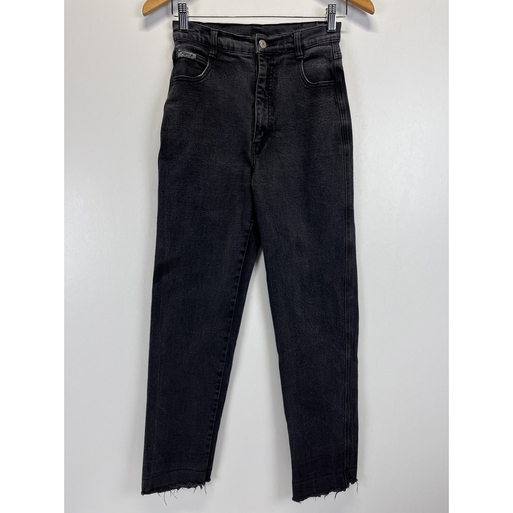 Vtg Roper Jeans Sz 9 x 30 Womens Raw Hem No Back Pockets Cowgirl Western Black